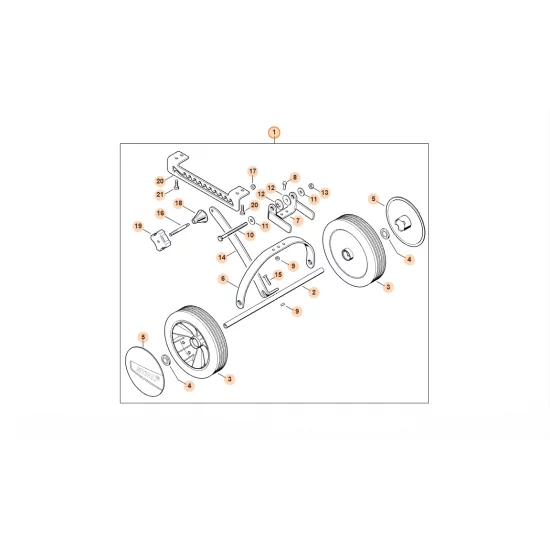 STIHL  Zestaw kół MM 55 do urządzeń Stihl 46010071008